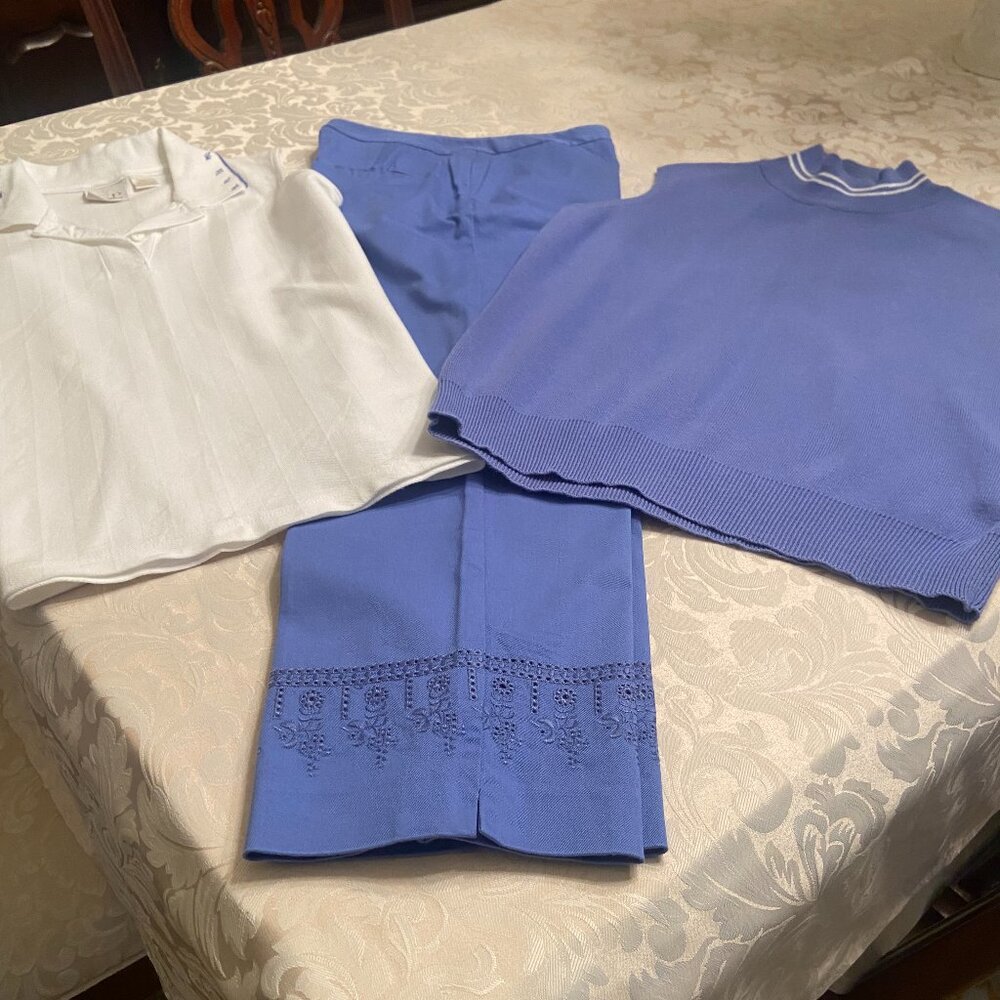 EP Pro Women's Capri Pants Sz 6 + Mock Neck Shell & Sleeveless Top Sz S/P